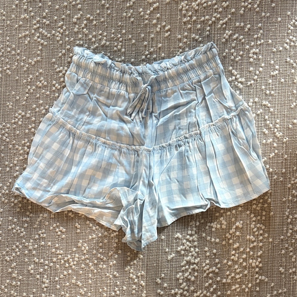 Aeropostale Blue Checkered Skort